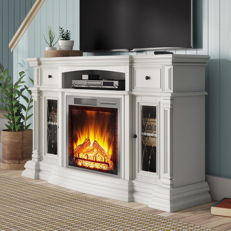 Alcott Hill® Raya TV Stand for TVs up to 70" with Fireplace Included